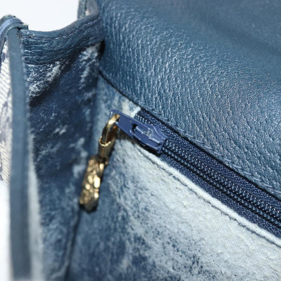 GUCCI Micro GG Supreme Sherry Line Bag PVC Navy Gold 001 113 0551 Auth LNZ556