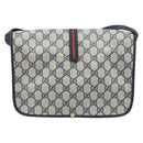 GUCCI Micro GG Supreme Sherry Line Bag PVC Navy Gold 001 113 0551 Auth LNZ556-2