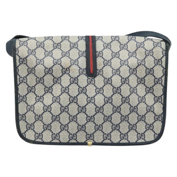 GUCCI Micro GG Supreme Sherry Line Bag PVC Navy Gold 001 113 0551 Auth LNZ556 - 0