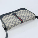 GUCCI Micro GG Supreme Sherry Line Bag PVC Navy Gold 001 113 0551 Auth LNZ556-6