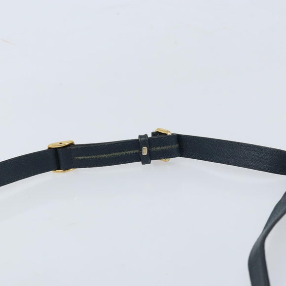 GUCCI Micro GG Supreme Sherry Line Bag PVC Navy Gold 001 113 0551 Auth LNZ556