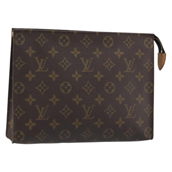 LOUIS VUITTON Monogram Poche Toilette 26 Pouch M47542 LV Auth LNZ557