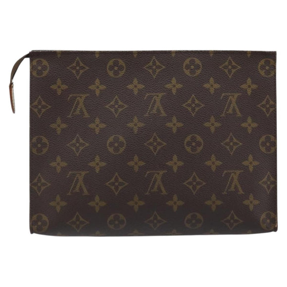 LOUIS VUITTON Monogram Poche Toilette 26 Pouch M47542 LV Auth LNZ557