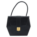 CELINE Hand Bag Leather Black Gold Auth LNZ560A-13