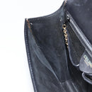 CELINE Hand Bag Leather Black Gold Auth LNZ560A-22