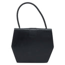 CELINE Hand Bag Leather Black Gold Auth LNZ560A-2