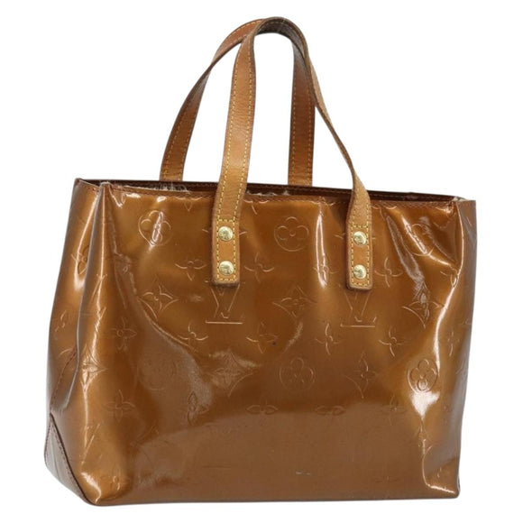 LOUIS VUITTON Monogram Vernis Reade PM Hand Bag Bronze M91146 LV Auth LNZ563