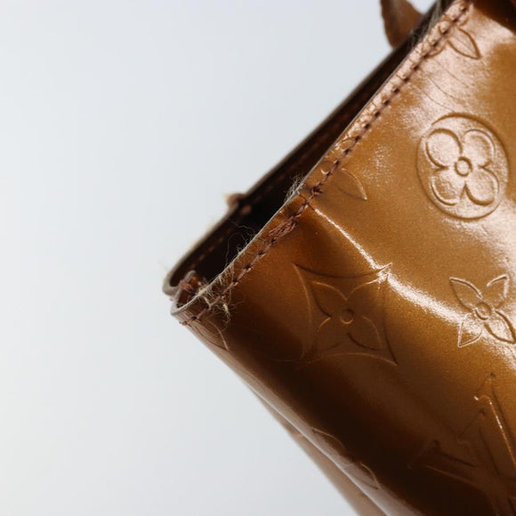 LOUIS VUITTON Monogram Vernis Reade PM Hand Bag Bronze M91146 LV Auth LNZ563