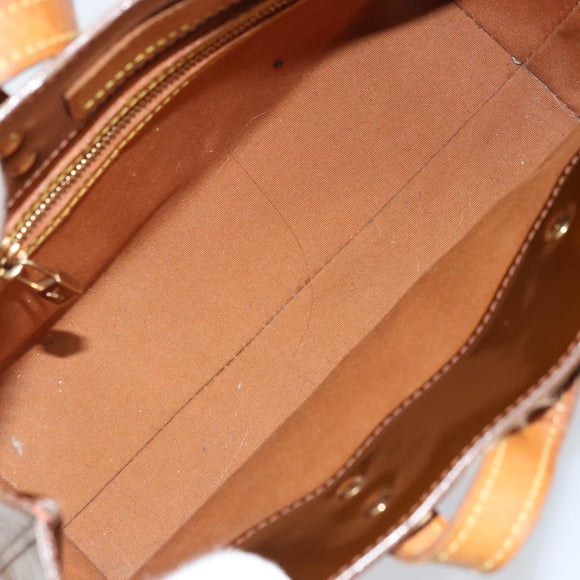 LOUIS VUITTON Monogram Vernis Reade PM Hand Bag Bronze M91146 LV Auth LNZ563