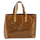 LOUIS VUITTON Monogram Vernis Reade PM Hand Bag Bronze M91146 LV Auth LNZ563-13
