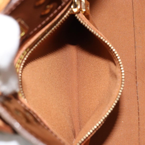 LOUIS VUITTON Monogram Vernis Reade PM Hand Bag Bronze M91146 LV Auth LNZ563