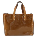 LOUIS VUITTON Monogram Vernis Reade PM Hand Bag Bronze M91146 LV Auth LNZ563-2