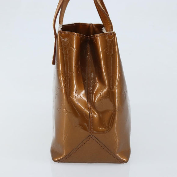 LOUIS VUITTON Monogram Vernis Reade PM Hand Bag Bronze M91146 LV Auth LNZ563