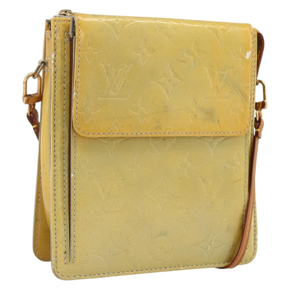 LOUIS VUITTON Monogram Vernis Motto Accessory Pouch Gris M91030 LV Auth LNZ565