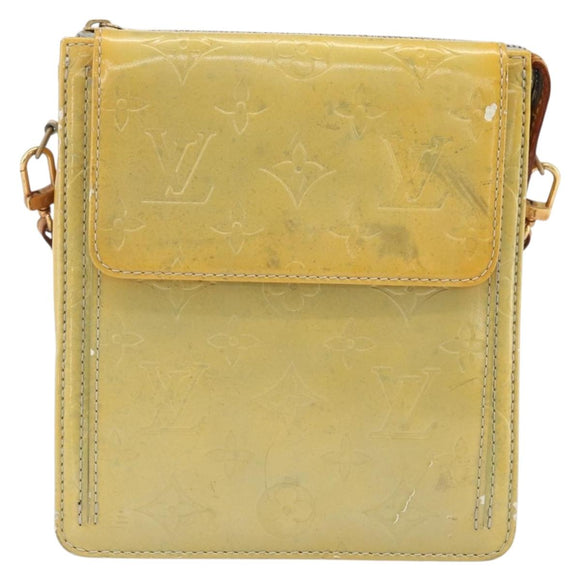 LOUIS VUITTON Monogram Vernis Motto Accessory Pouch Gris M91030 LV Auth LNZ565