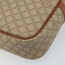 CELINE Macadam Canvas Shoulder Bag PVC Beige Gold Auth LNZ569-14