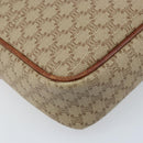 CELINE Macadam Canvas Shoulder Bag PVC Beige Gold Auth LNZ569-15