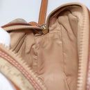 CELINE Macadam Canvas Shoulder Bag PVC Beige Gold Auth LNZ569-19
