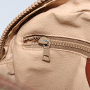 CELINE Macadam Canvas Shoulder Bag PVC Beige Gold Auth LNZ569-21