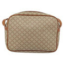 CELINE Macadam Canvas Shoulder Bag PVC Beige Gold Auth LNZ569-2
