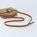 CELINE Macadam Canvas Shoulder Bag PVC Beige Gold Auth LNZ569-7