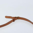 CELINE Macadam Canvas Shoulder Bag PVC Beige Gold Auth LNZ569-8