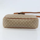 CELINE Macadam Canvas Shoulder Bag PVC Beige Gold Auth LNZ569-5