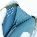 Christian Dior Trotter Canvas Phone Holder Chain 2way Light Blue Auth LNZ570SAM-23