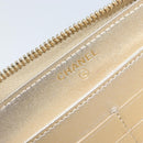 CHANEL Matelasse Long Wallet Lamb Skin Gold Tone CC Auth LNZ571V-18