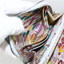 HERMES Azap Compact Silk-in Wallet Leder Multicolor Silber Auth LNZ572SAM-18