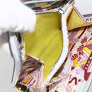 HERMES Azap Compact Silk-in Wallet Leder Multicolor Silber Auth LNZ572SAM-10