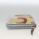 HERMES Azap Compact Silk-in Wallet Leder Multicolor Silber Auth LNZ572SAM-3