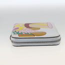 HERMES Azap Compact Silk-in Wallet Leder Multicolor Silber Auth LNZ572SAM-4