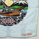 LOUIS VUITTON LV City Stamp Bandana Scarf Silk Light Blue M96939 LV Auth LNZ586M-5