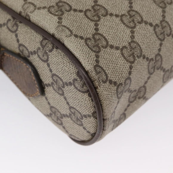 GUCCI GG Supreme Web Sherry Line Bag PVC Beige Gold 67 02 004 Auth LNZ594