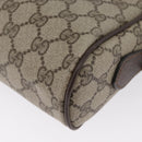 GUCCI GG Supreme Web Sherry Line Bag PVC Beige Gold 67 02 004 Auth LNZ594-13