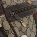 GUCCI GG Supreme Web Sherry Line Bag PVC Beige Gold 67 02 004 Auth LNZ594-15