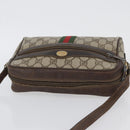 GUCCI GG Supreme Web Sherry Line Bag PVC Beige Gold 67 02 004 Auth LNZ594-6