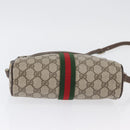 GUCCI GG Supreme Web Sherry Line Bag PVC Beige Gold 67 02 004 Auth LNZ594-9