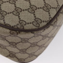 GUCCI GG Supreme Web Sherry Line Bag PVC Beige Gold 89 02 032 Auth LNZ595-12