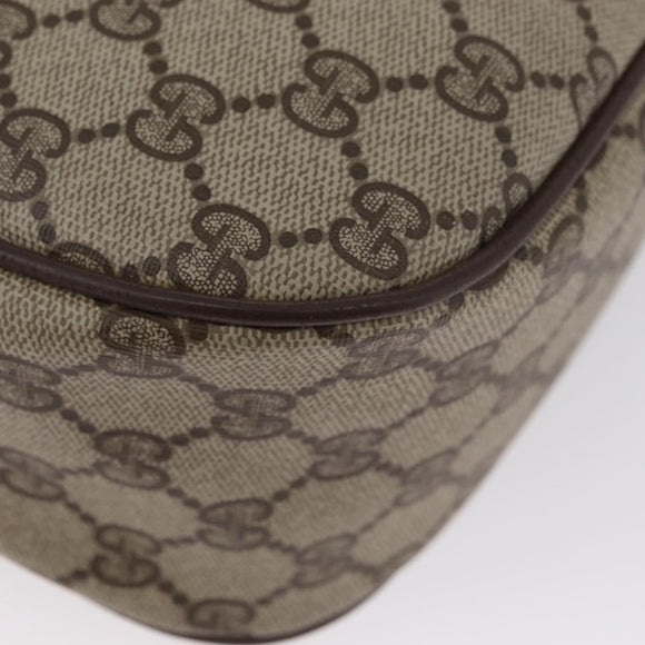 GUCCI GG Supreme Web Sherry Line Bag PVC Beige Gold 89 02 032 Auth LNZ595
