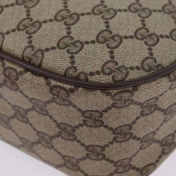 GUCCI GG Supreme Web Sherry Line Bag PVC Beige Gold 89 02 032 Auth LNZ595