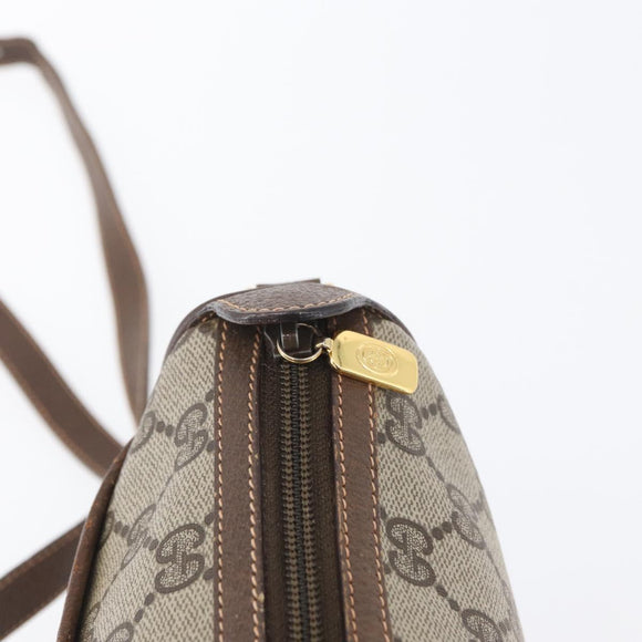 GUCCI GG Supreme Web Sherry Line Bag PVC Beige Gold 89 02 032 Auth LNZ595