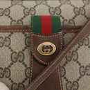 GUCCI GG Supreme Web Sherry Line Bag PVC Beige Gold 89 02 032 Auth LNZ595-15