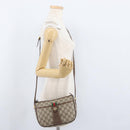 GUCCI GG Supreme Web Sherry Line Bag PVC Beige Gold 89 02 032 Auth LNZ595-24