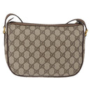 GUCCI GG Supreme Web Sherry Line Bag PVC Beige Gold 89 02 032 Auth LNZ595-3