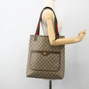 GUCCI GG Supreme Web Sherry Line Tote Bag PVC Beige Red 39 02 0031 Auth LNZ596-21