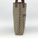 GUCCI GG Supreme Web Sherry Line Tote Bag PVC Beige Red 39 02 0031 Auth LNZ596-4