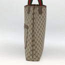 GUCCI GG Supreme Web Sherry Line Tote Bag PVC Beige Red 39 02 0031 Auth LNZ596-5