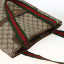 GUCCI GG Supreme Web Sherry Line Tote Bag PVC Beige Red 39 02 0031 Auth LNZ596-6
